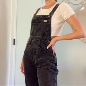 vintage black guess overalls